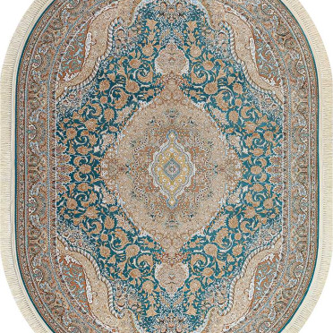Ковер G146 OVAL BLUE / GRAY Mashad 1200