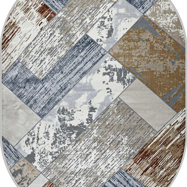 Турецкий ковер Regnum 37932A OVAL BLUE / L.BEIGE