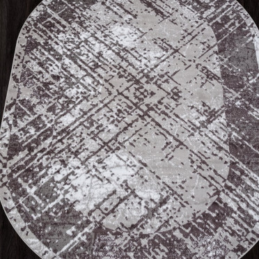 Ковер F391 - GRAY - Овал - коллекция SILVER