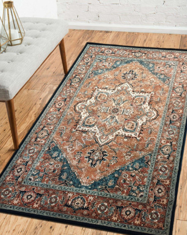 Ковер бельгийский 4354500 KASHQAI Shapur (Шерсть, зеленый, черный)