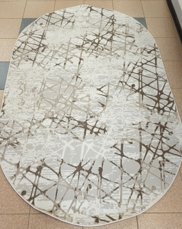 Ковер турецкий 36855A Avon (Полипропилен, бежевый) овальный