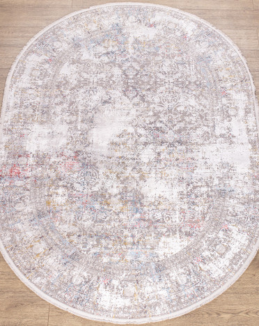 Ковер турецкий MT122 Olimpos (Акрил, Эвкалиптовый шелк, серый)