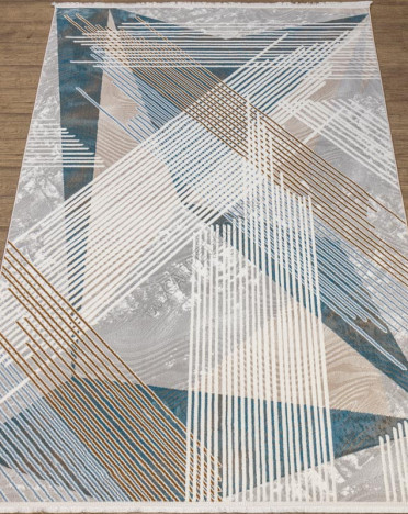 Ковер российский 20112-25054 Премиум (Полиэстер, бежевый, серый, голубой)