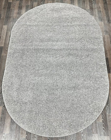 Ковер российский 42800-49022 Фьюжн (Фризе, серый) овальный