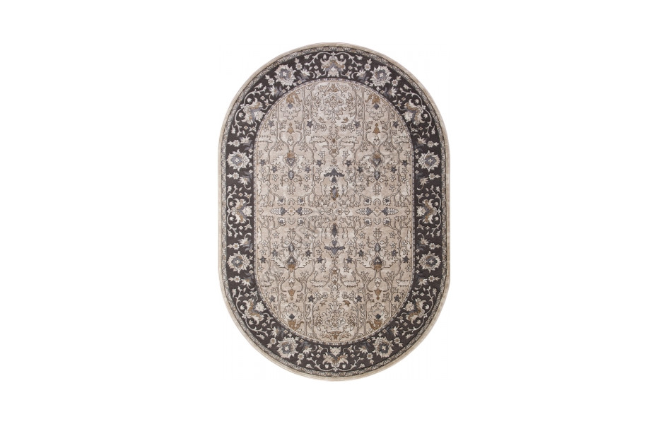 Ковер российский D741 BEIGE овальный - коллекция SERENITY