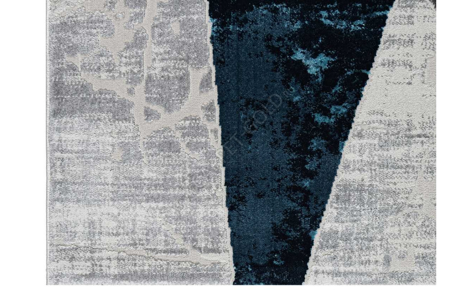 Геометрический абстрактный ковер 37515A STAN BLUE FLS / L.GREY Kleopatra