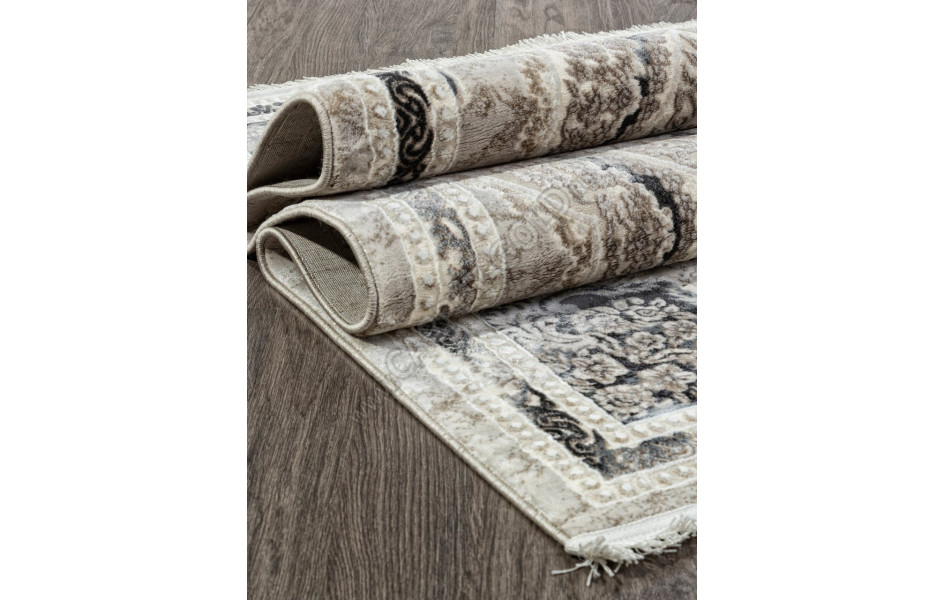 Ковер N2044A - L.BEIGE / D.GREY - Прямоугольник - коллекция POMPEI