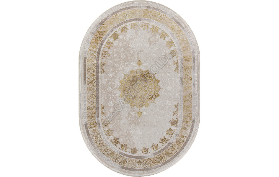 Ковер A064A - CREAM / GOLD FDY - Овал - коллекция ZARINA